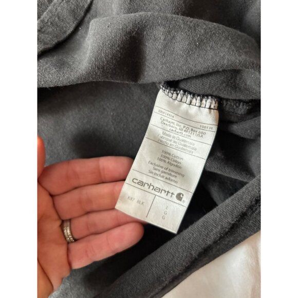 Carhartt Mens Loose Fit Pocket T-Shirt Black 100% Cotton Durable Workwear Size L - Picture 3 of 9